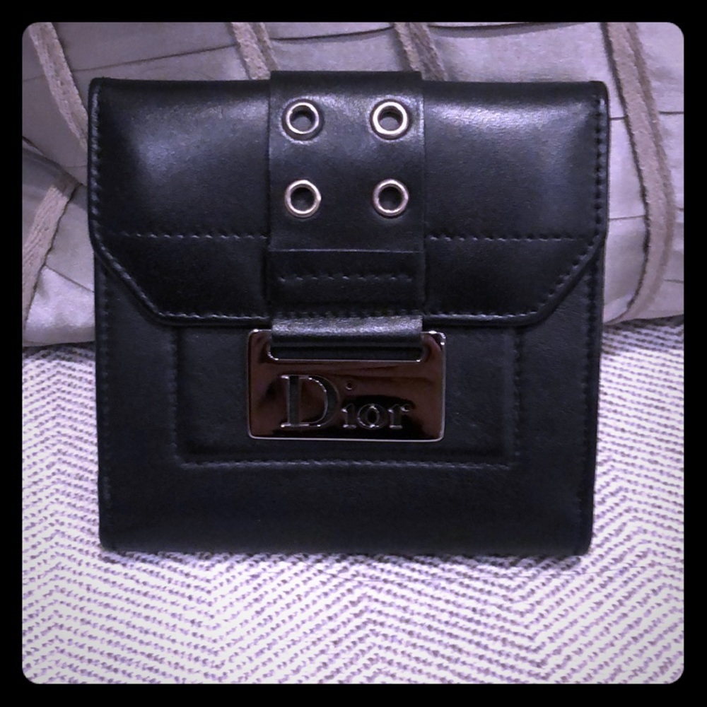 Authentic rare Dior street chic leather wallet